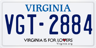 VA license plate VGT2884