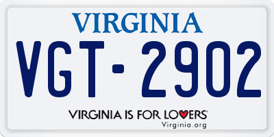 VA license plate VGT2902