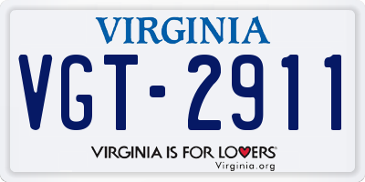 VA license plate VGT2911