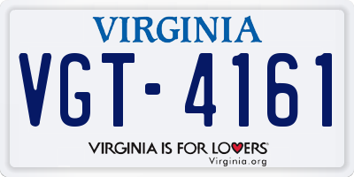 VA license plate VGT4161