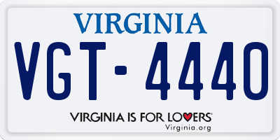 VA license plate VGT4440