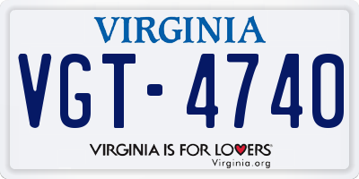 VA license plate VGT4740