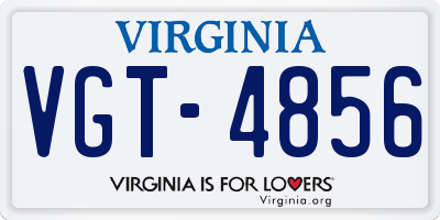 VA license plate VGT4856