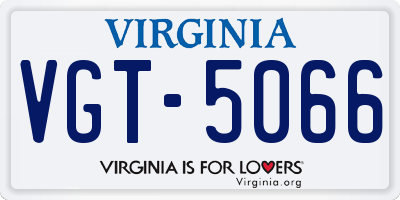 VA license plate VGT5066