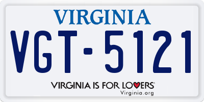 VA license plate VGT5121