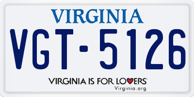 VA license plate VGT5126