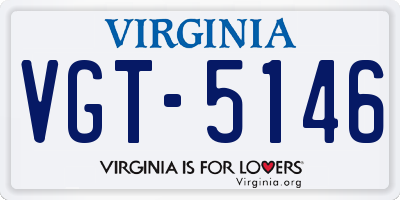 VA license plate VGT5146