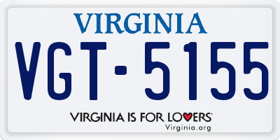 VA license plate VGT5155