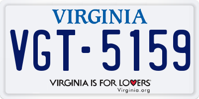 VA license plate VGT5159