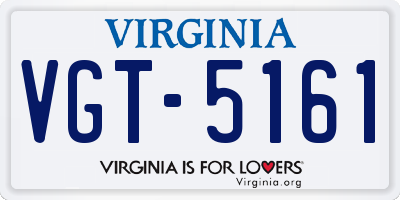 VA license plate VGT5161