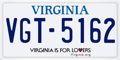 VA license plate VGT5162