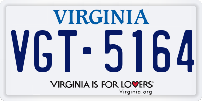 VA license plate VGT5164