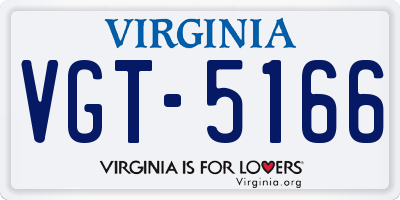 VA license plate VGT5166