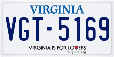 VA license plate VGT5169