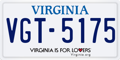 VA license plate VGT5175