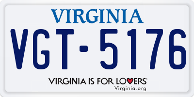 VA license plate VGT5176