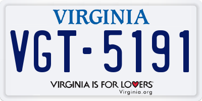 VA license plate VGT5191