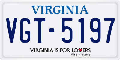 VA license plate VGT5197