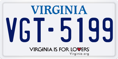 VA license plate VGT5199
