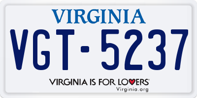 VA license plate VGT5237