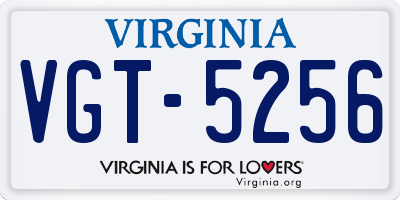 VA license plate VGT5256