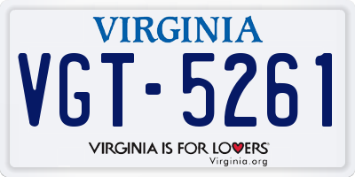 VA license plate VGT5261