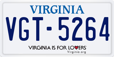 VA license plate VGT5264