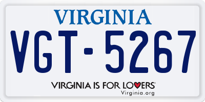 VA license plate VGT5267