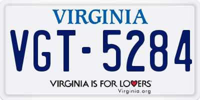 VA license plate VGT5284