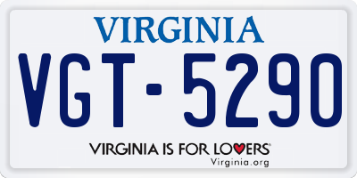VA license plate VGT5290
