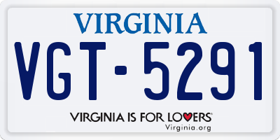 VA license plate VGT5291