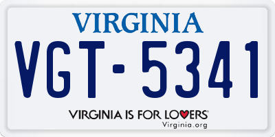 VA license plate VGT5341