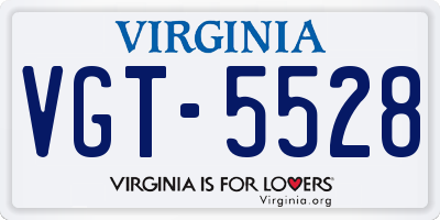 VA license plate VGT5528