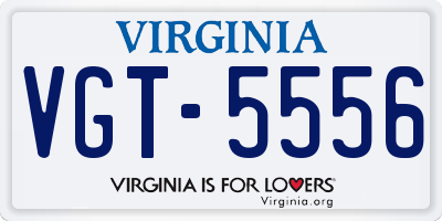VA license plate VGT5556
