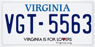 VA license plate VGT5563