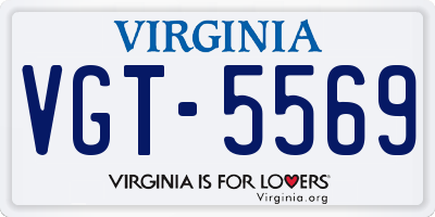VA license plate VGT5569