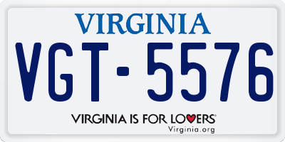 VA license plate VGT5576