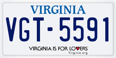 VA license plate VGT5591