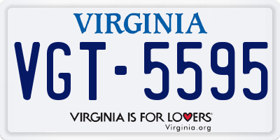 VA license plate VGT5595