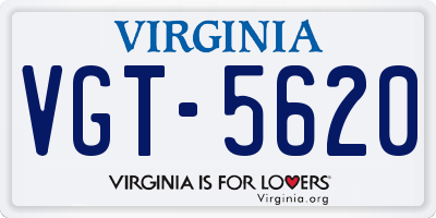 VA license plate VGT5620