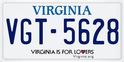 VA license plate VGT5628