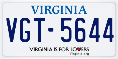 VA license plate VGT5644