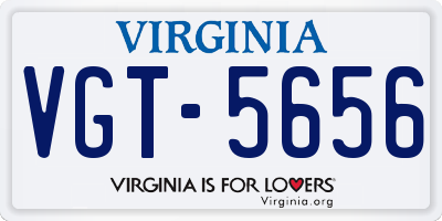 VA license plate VGT5656