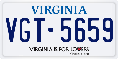 VA license plate VGT5659