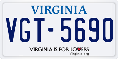 VA license plate VGT5690