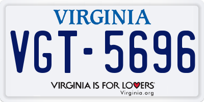 VA license plate VGT5696