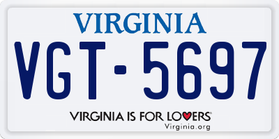 VA license plate VGT5697