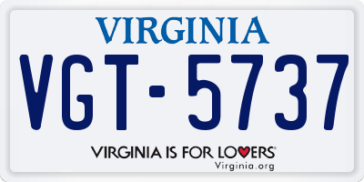 VA license plate VGT5737