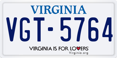 VA license plate VGT5764