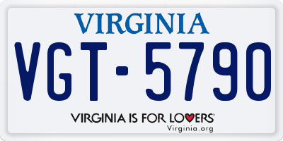 VA license plate VGT5790